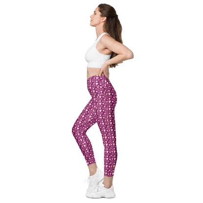 Lavender Love Pulse Crossover Pocket Leggings