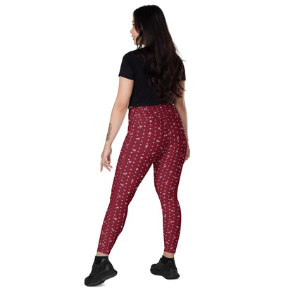 Floral Polka Harmony Crossover Pocket Leggings