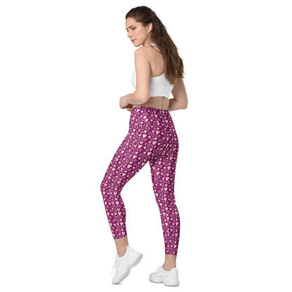 Lavender Love Pulse Crossover Pocket Leggings