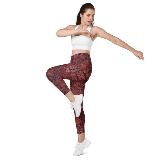 Chic Charm Crossover Pocket Leggings