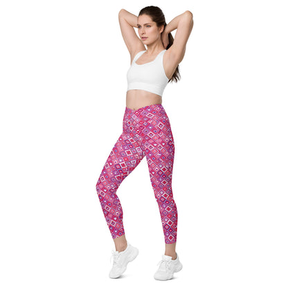 Heartbeat Charm Crossover Pocket Leggings