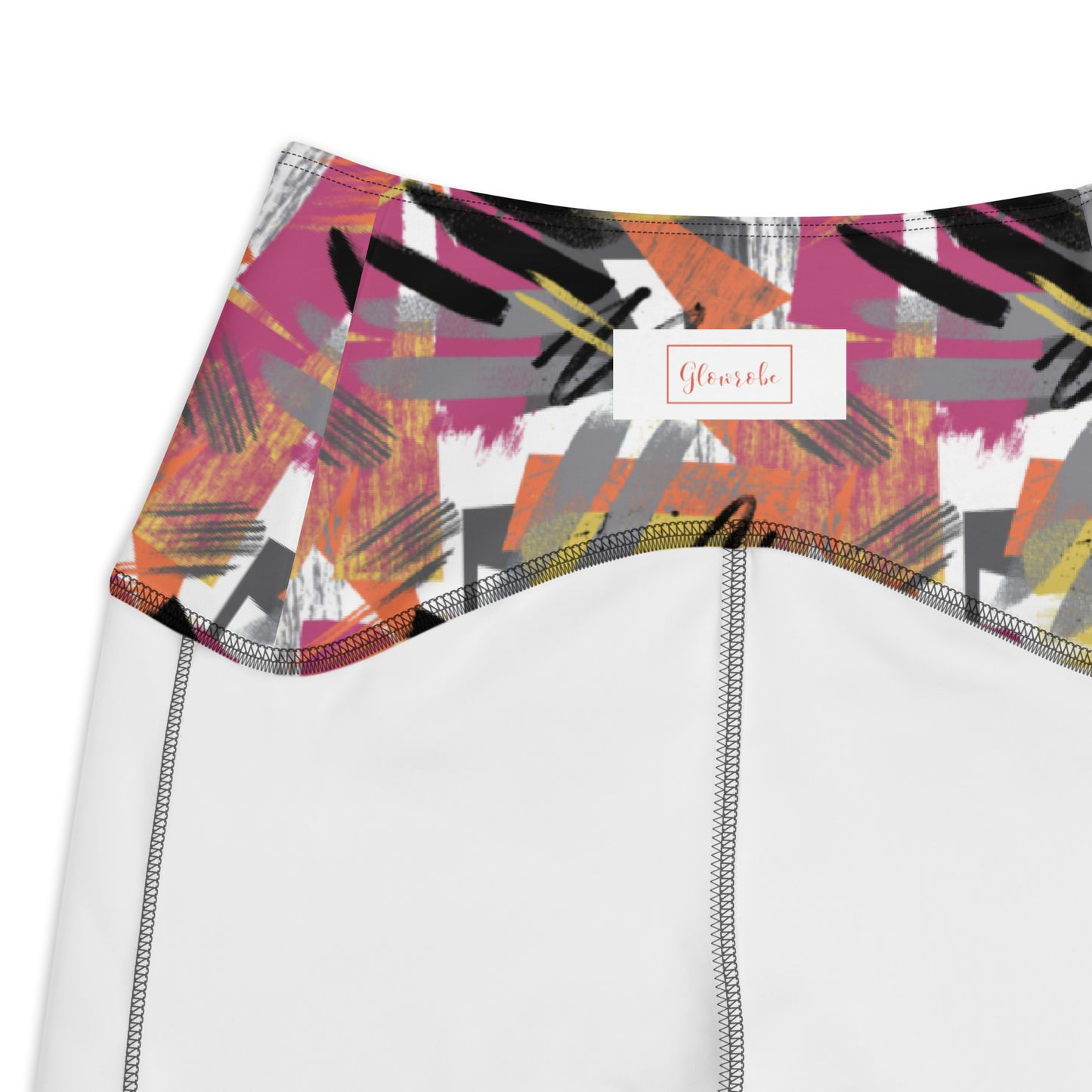 Pastel Marbling High-Waisted Crossover Pocket Leggings