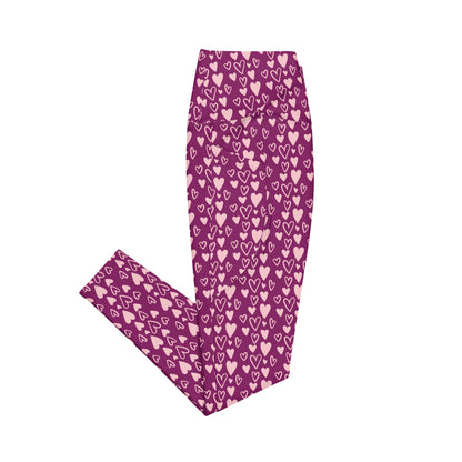 Lavender Love Pulse Crossover Pocket Leggings