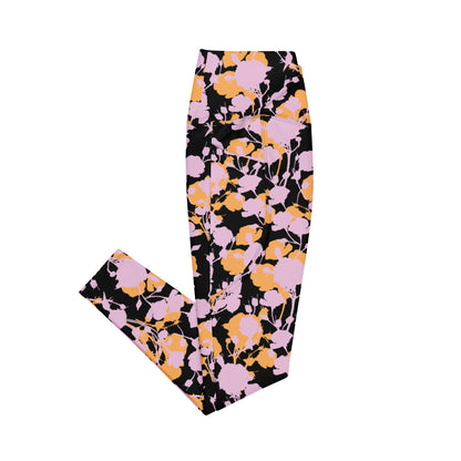 Petal Noir Crossover Pocket Leggings