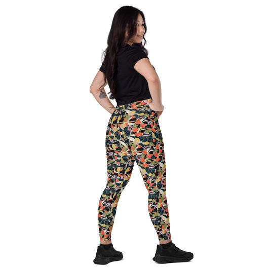 Flora Chic Crossover Pocket Leggings