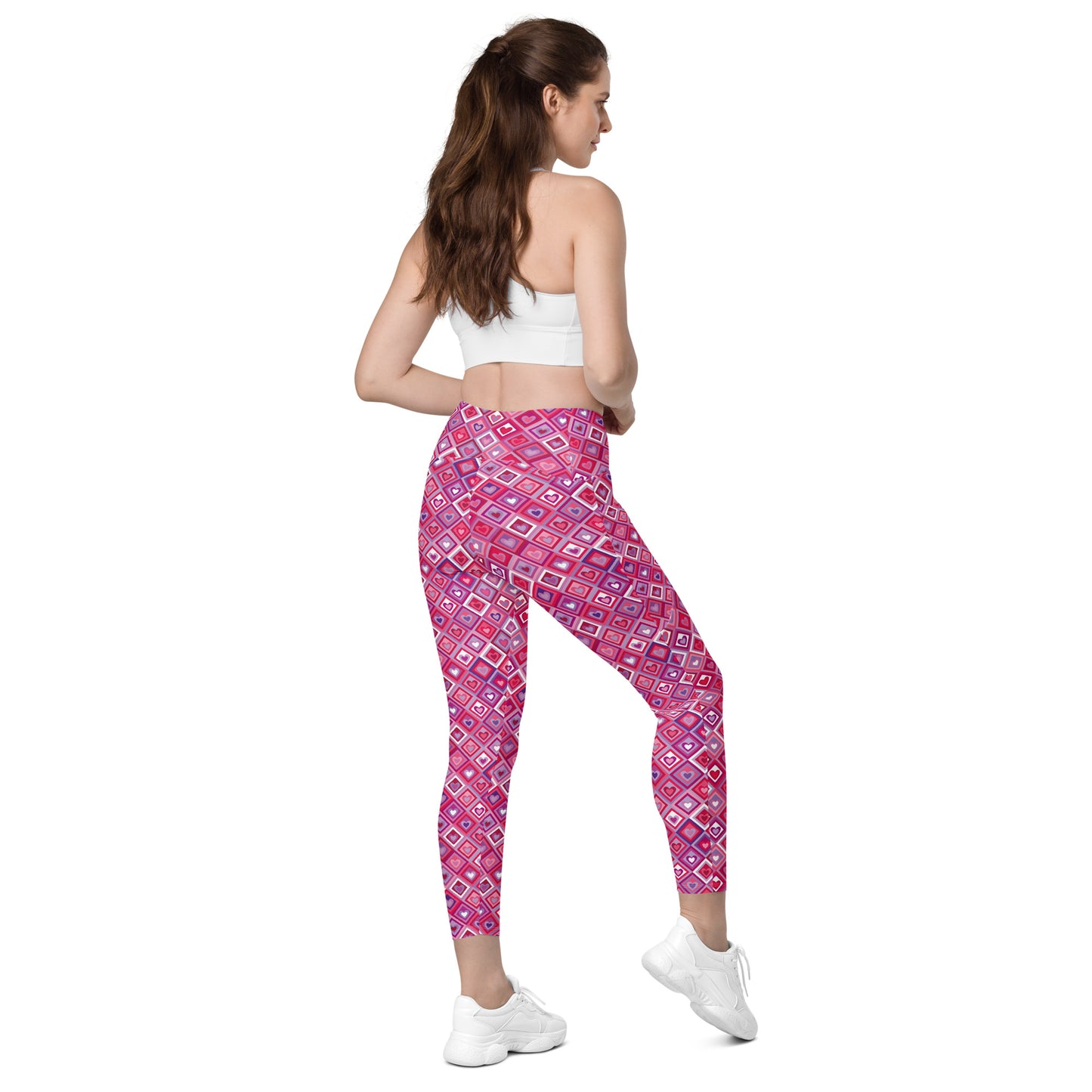 Heartbeat Charm Crossover Pocket Leggings