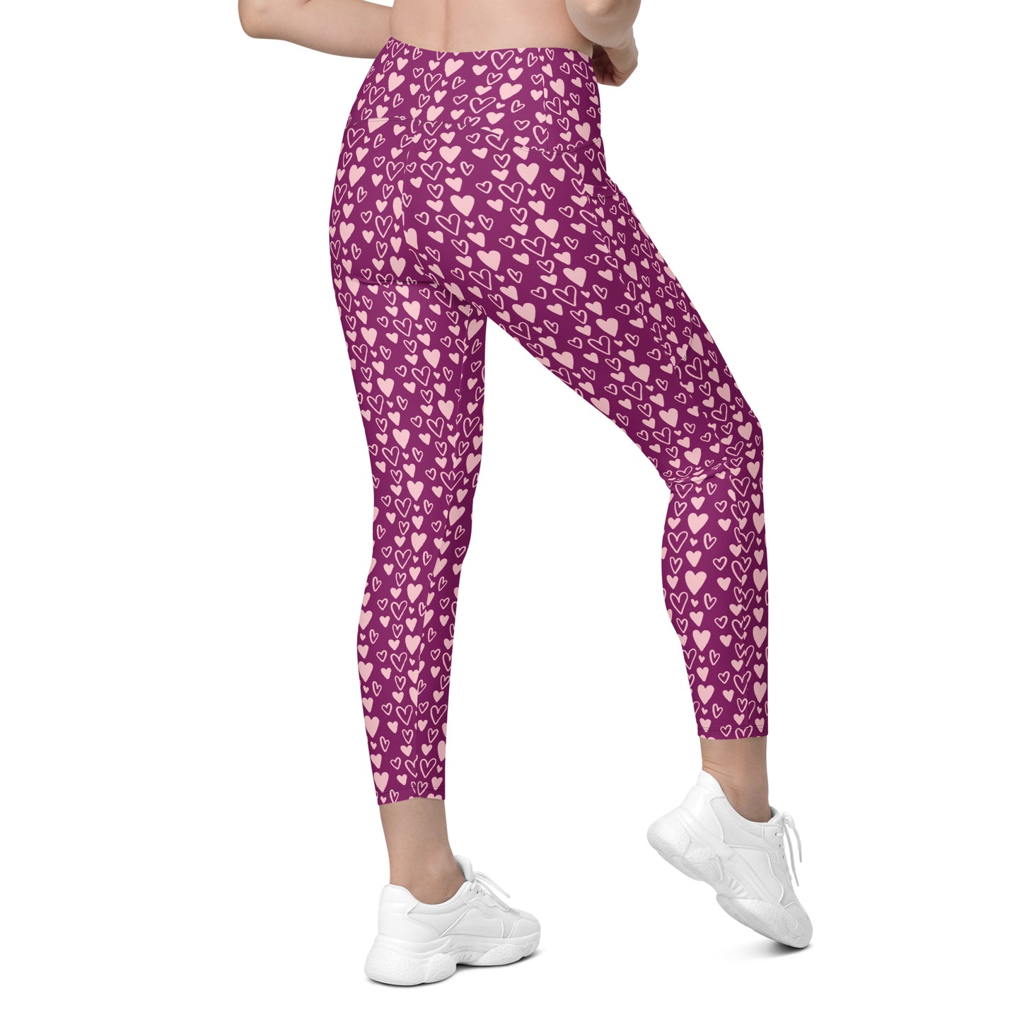 Lavender Love Pulse Crossover Pocket Leggings