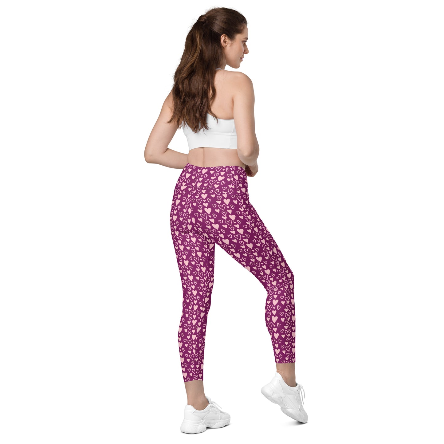 Lavender Love Pulse Crossover Pocket Leggings