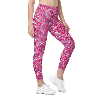 Heartbeat Charm Crossover Pocket Leggings