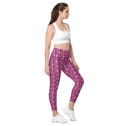 Lavender Love Pulse Crossover Pocket Leggings