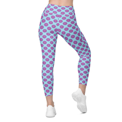 Purple Floral Dream High-Waisted Pocket Leggings