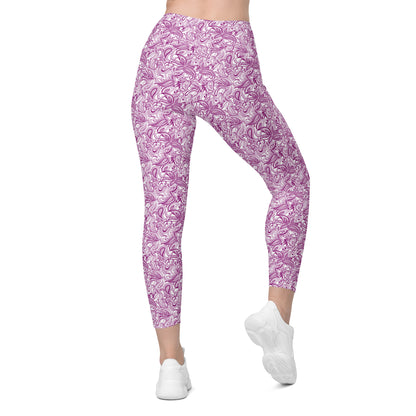 Ethereal Elegance Paisley High-Waisted Pocket Leggings