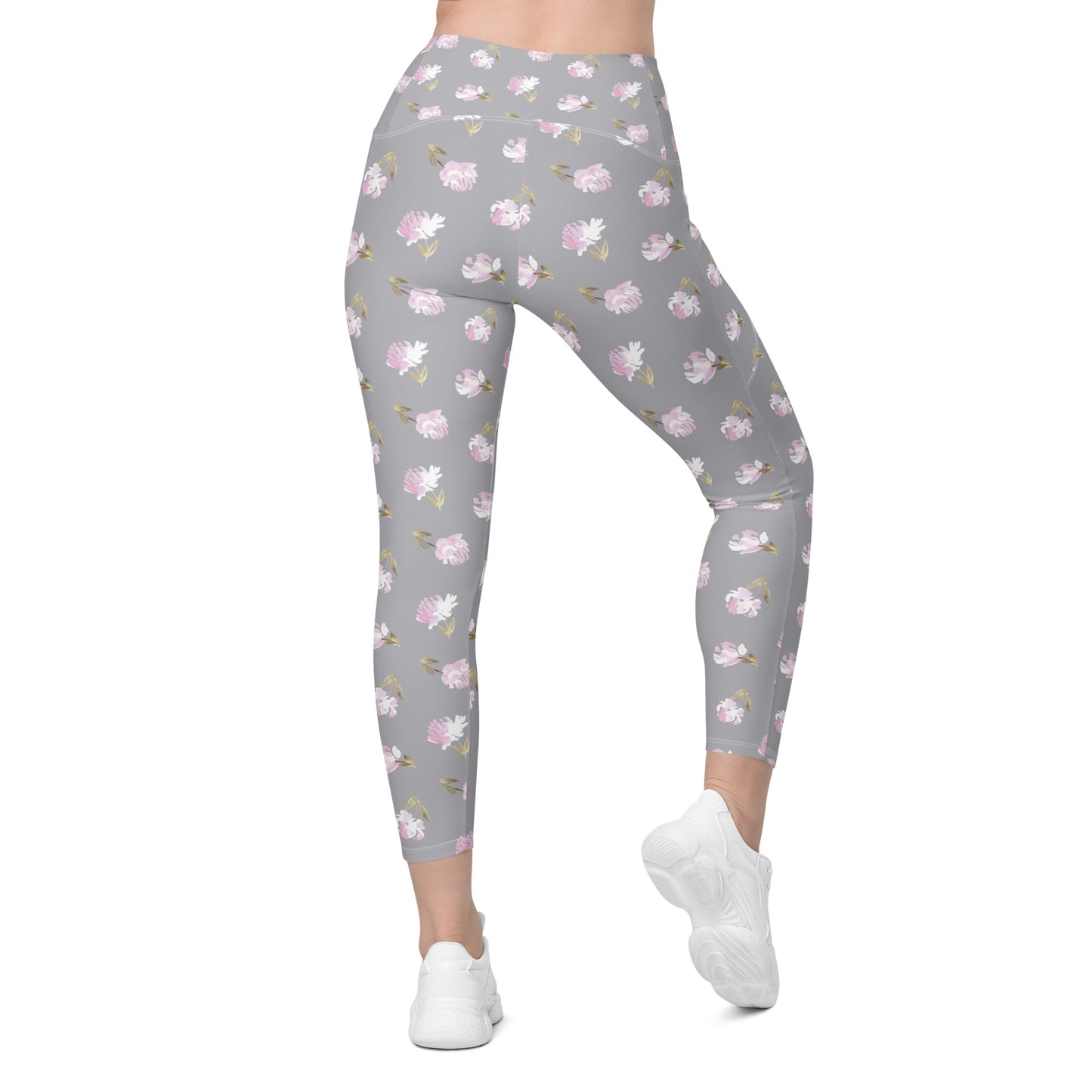 Lavender Bloom High-Waisted Pocket Leggings