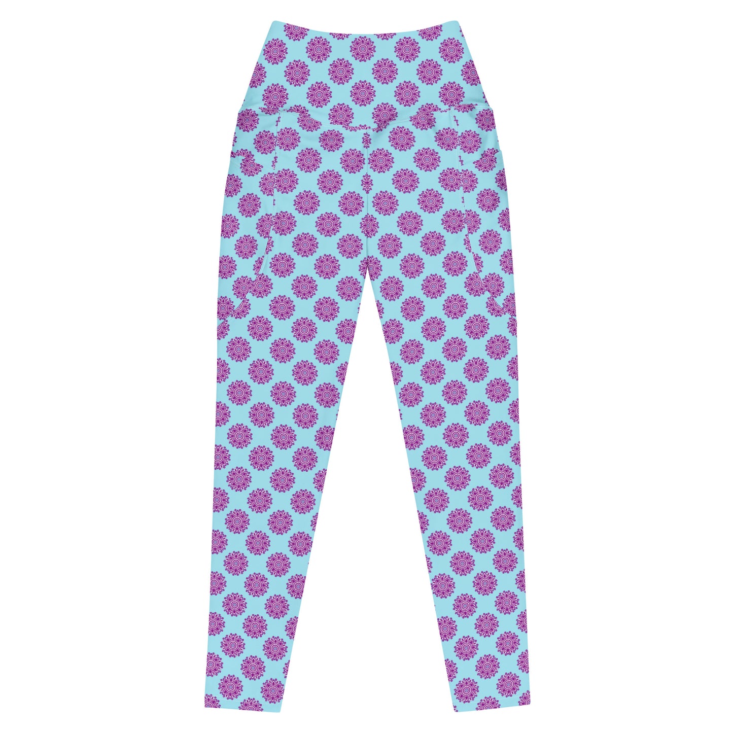 Purple Floral Dream High-Waisted Pocket Leggings