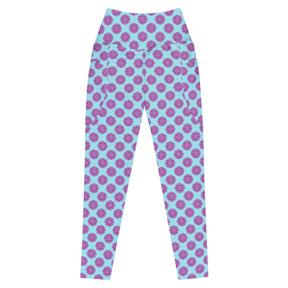 Purple Floral Dream High-Waisted Pocket Leggings