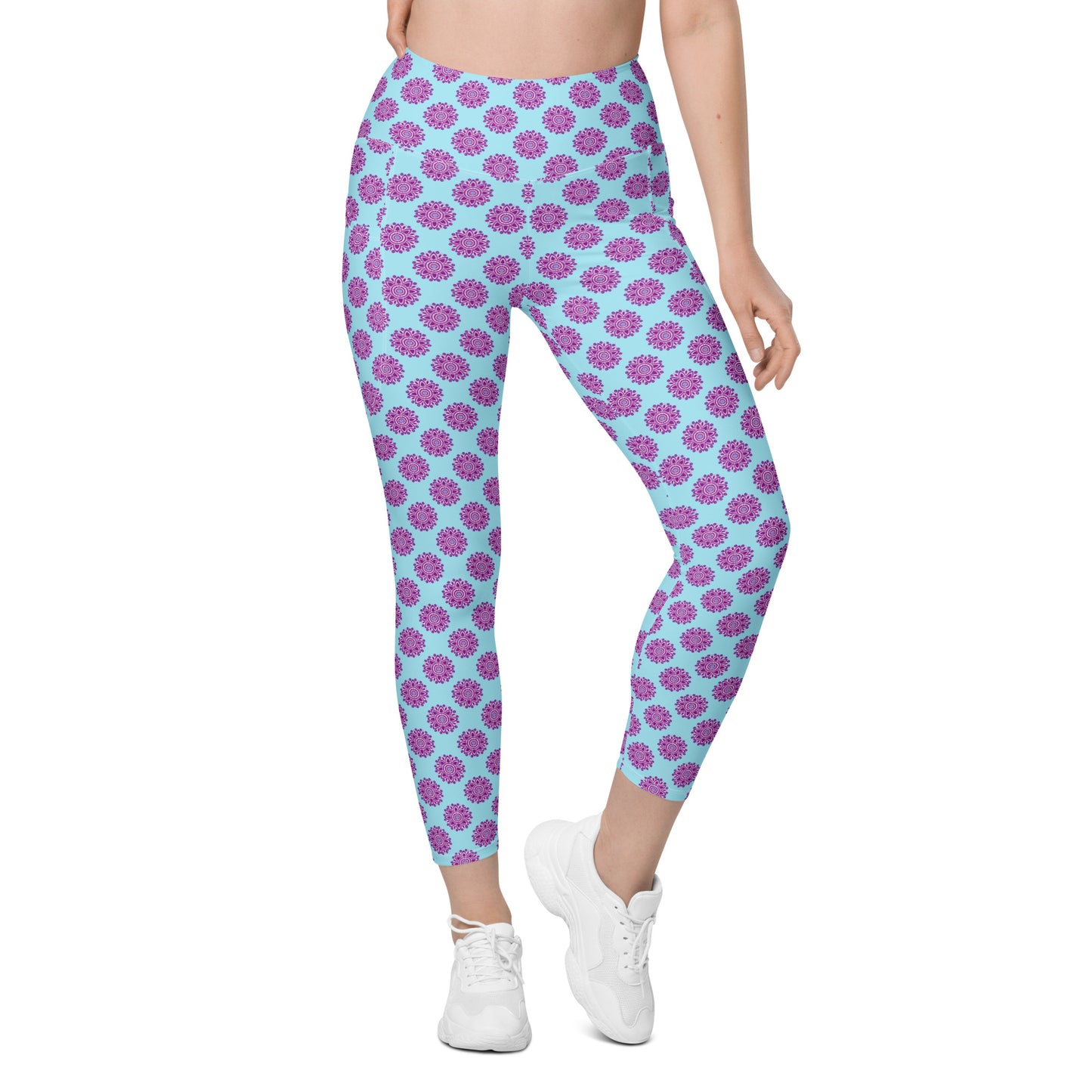 Purple Floral Dream High-Waisted Pocket Leggings