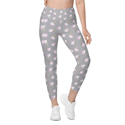 Lavender Bloom High-Waisted Pocket Leggings