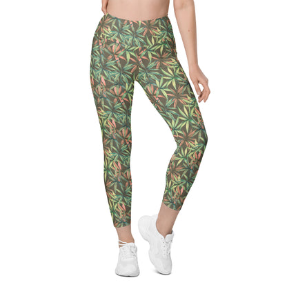 Ebony Leaflet Contour Pocket Leggings