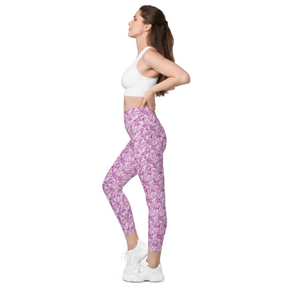 Ethereal Elegance Paisley High-Waisted Pocket Leggings