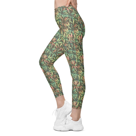 Ebony Leaflet Contour Pocket Leggings