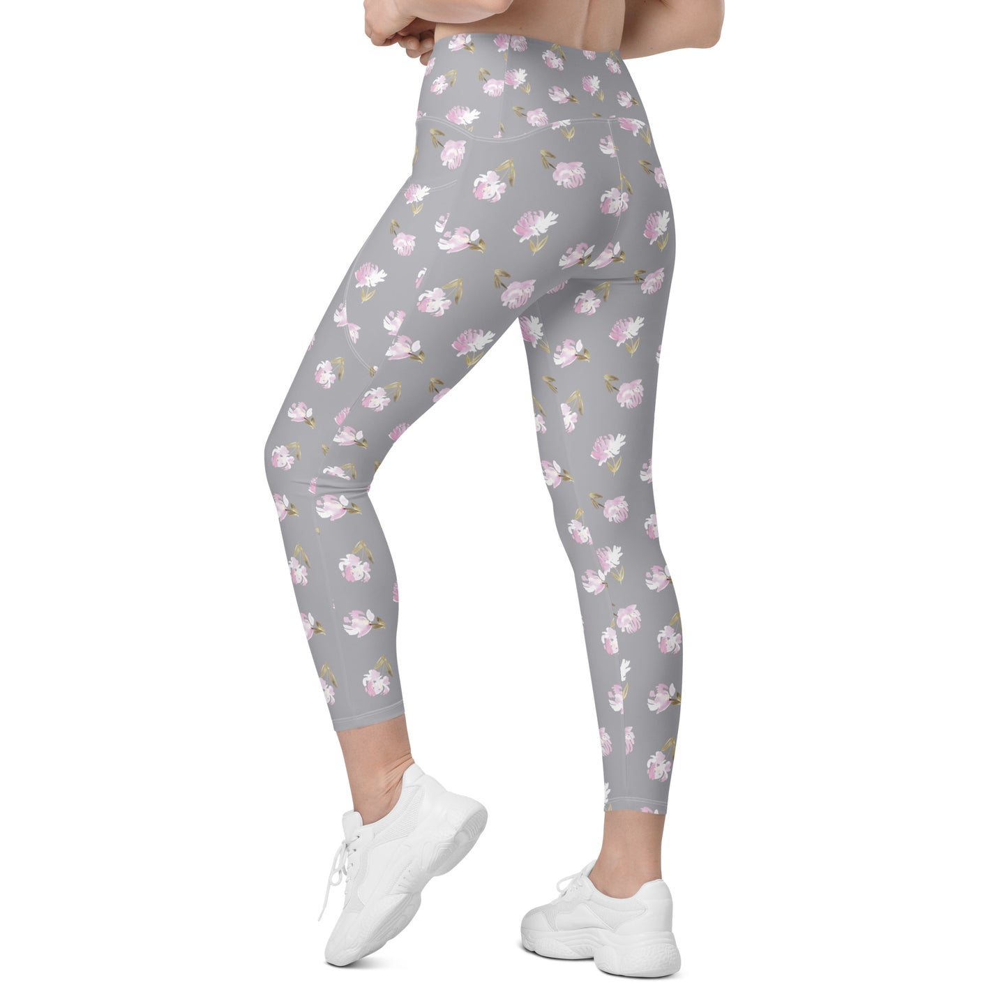 Lavender Bloom High-Waisted Pocket Leggings