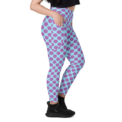 Purple Floral Dream High-Waisted Pocket Leggings