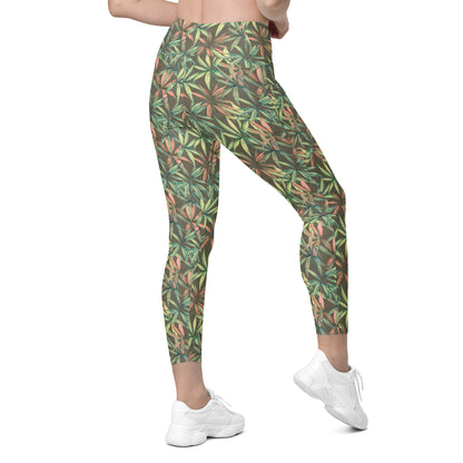 Ebony Leaflet Contour Pocket Leggings