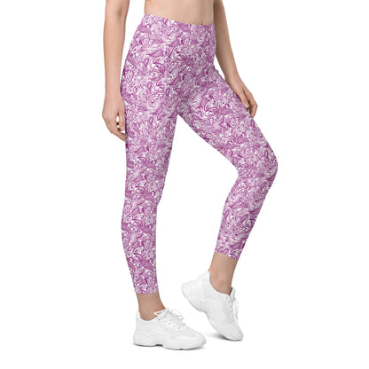 Ethereal Elegance Paisley High-Waisted Pocket Leggings