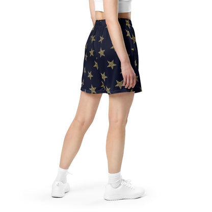 Star-Studded Navy Mesh Shorts