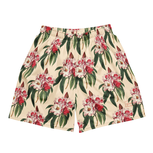 Tropical Bloom Pink & Green Mesh Shorts