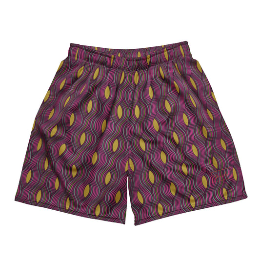 Geo Glow Patterned Mesh Shorts