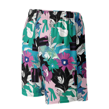 Artistic Blossom Mesh Shorts