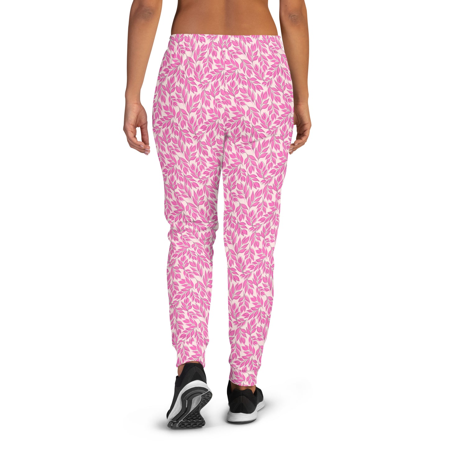 Misty Rose Pink Leaf Recycled Women's Joggers