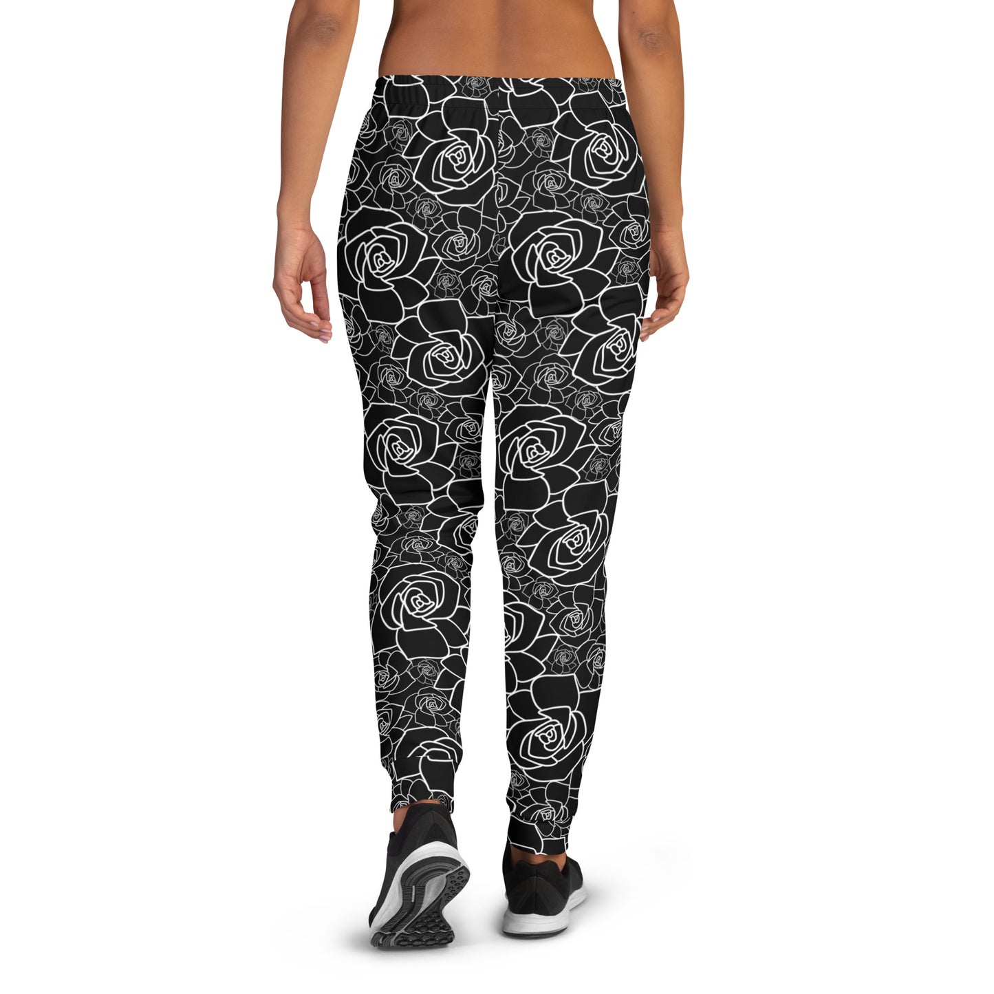 Exotic Black Floral Women's Joggers