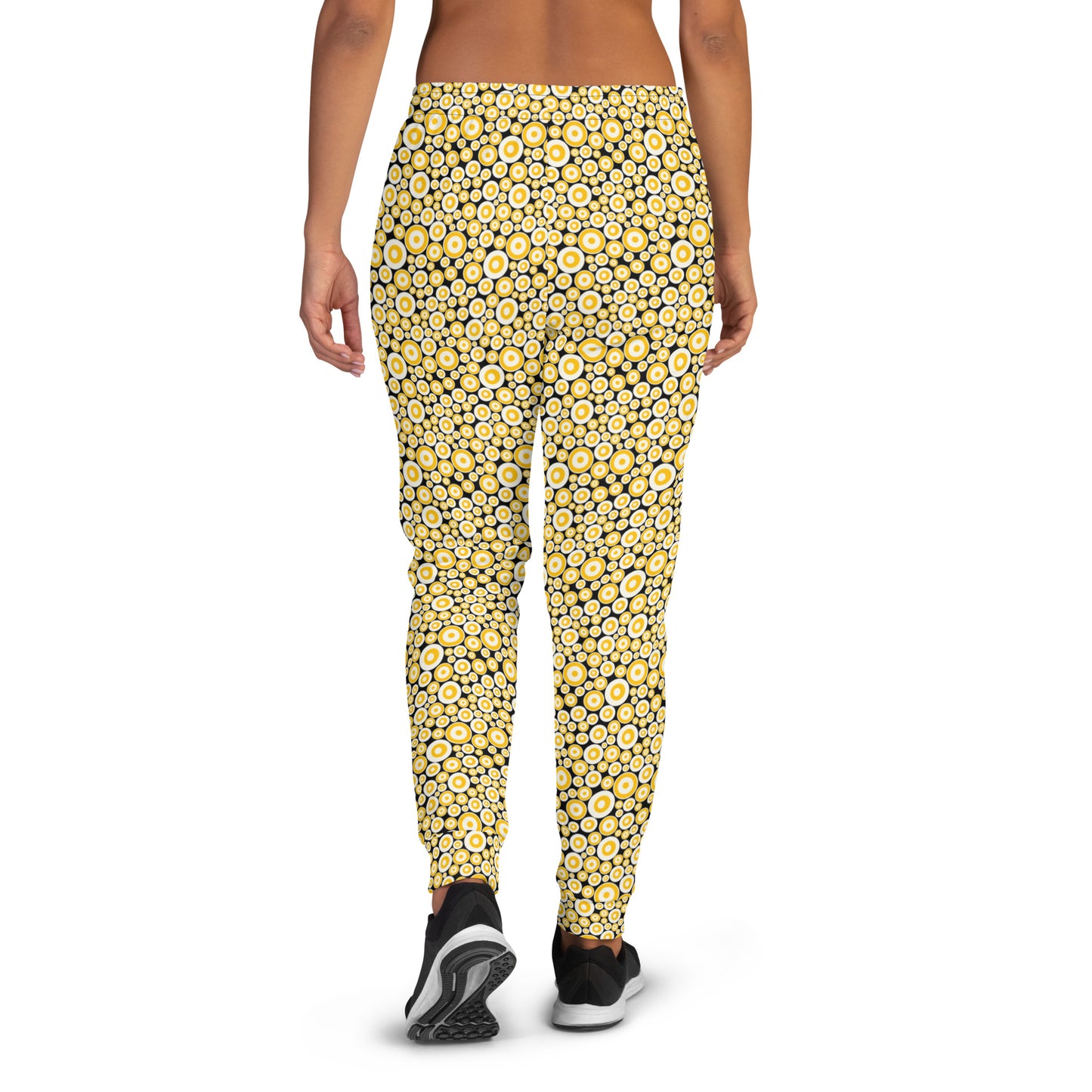 Women's Yellow Printed Joggers