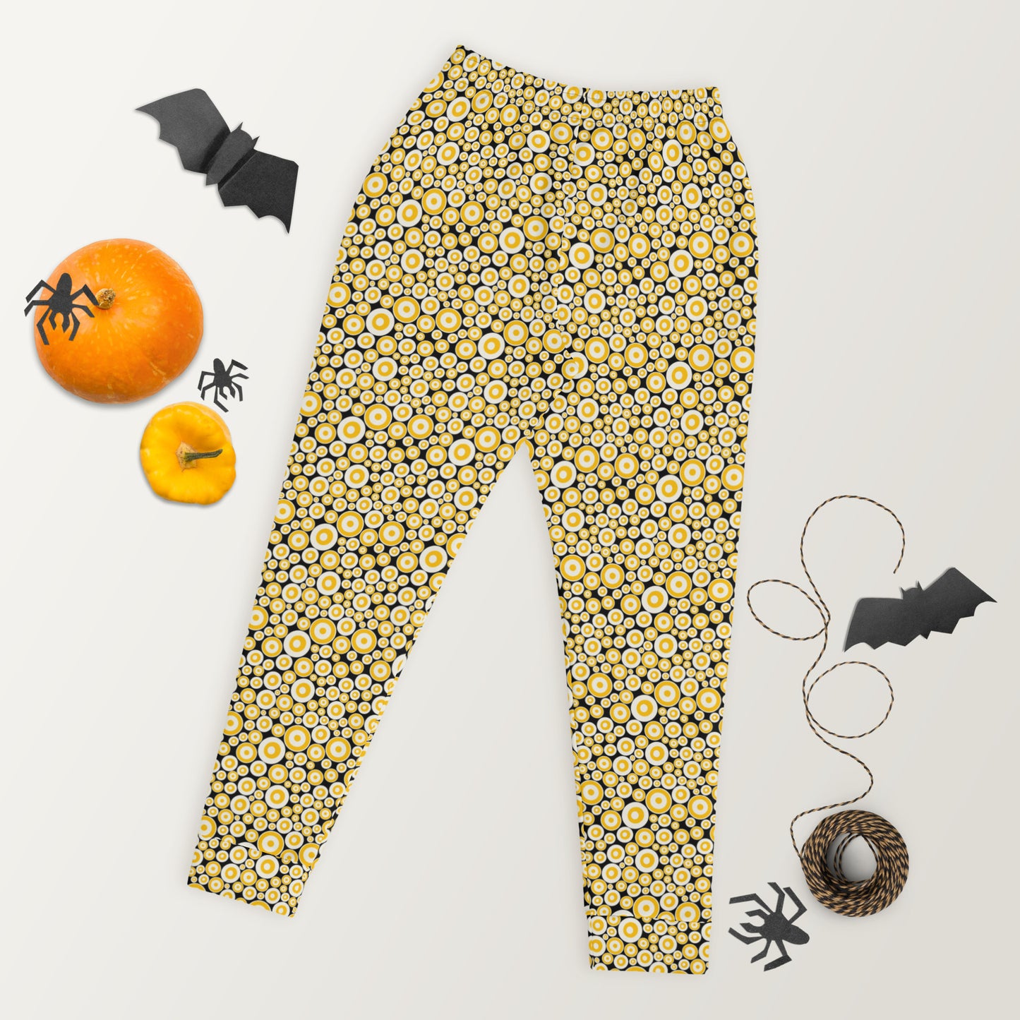 Women's Yellow Printed Joggers