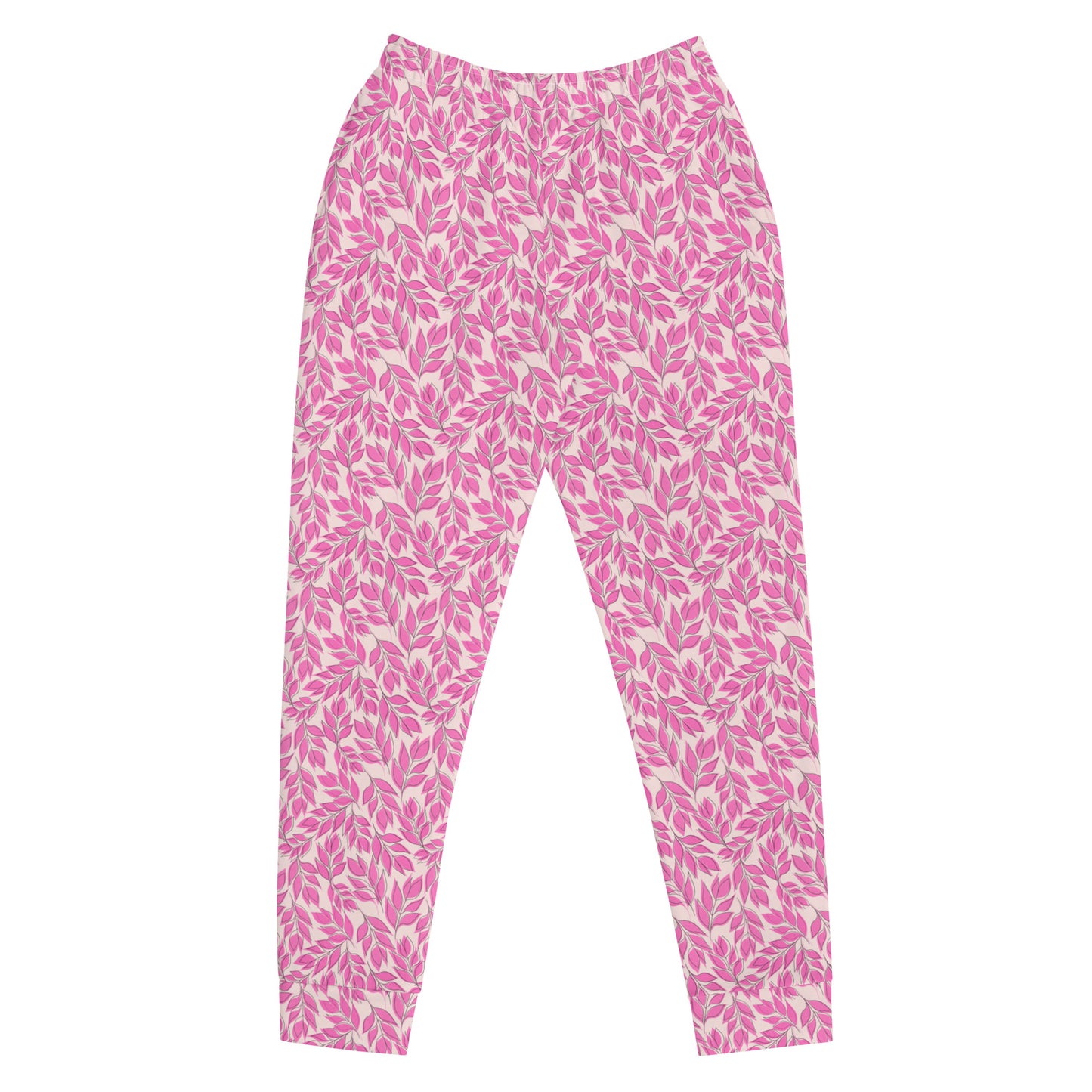 Misty Rose Pink Leaf Recycled Women's Joggers