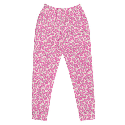 Misty Rose Pink Leaf Recycled Women's Joggers