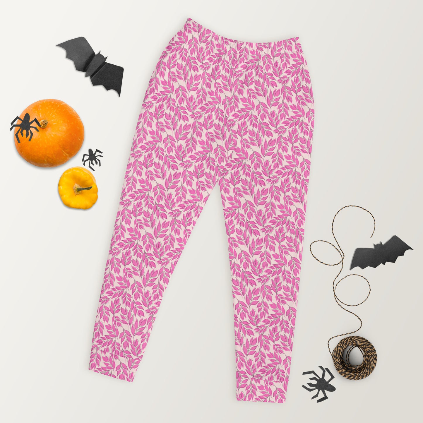 Misty Rose Pink Leaf Recycled Women's Joggers