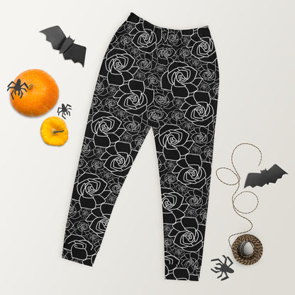 Exotic Black Floral Women's Joggers