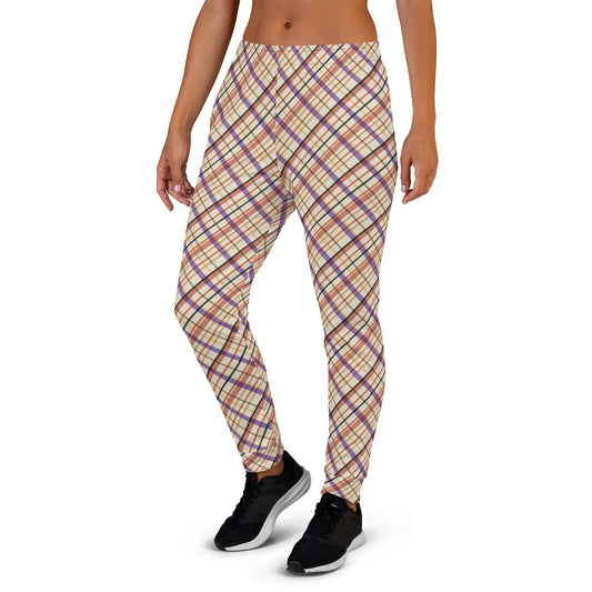 Checkered Patterned Recycled Women's Joggers