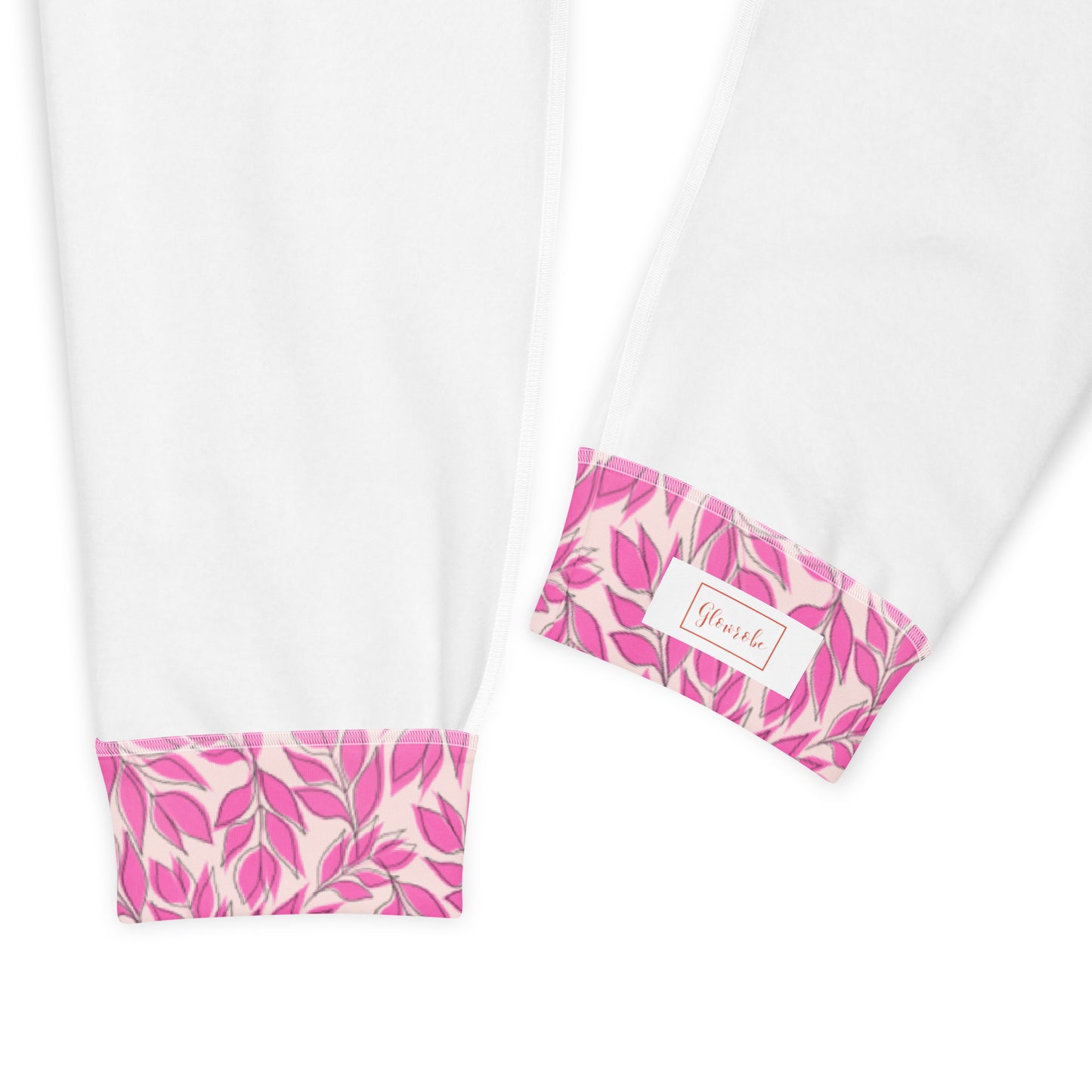 Misty Rose Pink Leaf Recycled Women's Joggers