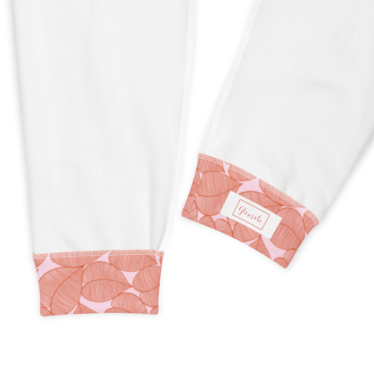 Pink Leaf Patterned Women's Joggers