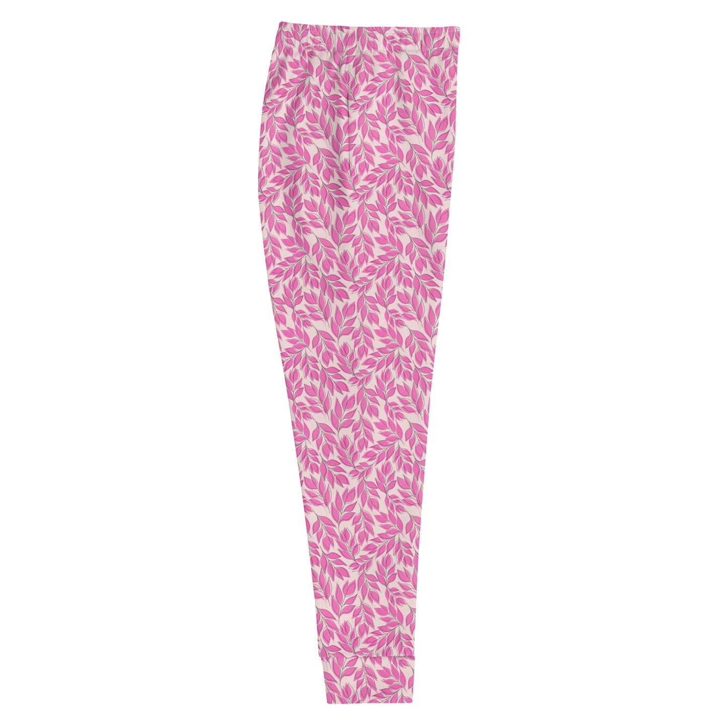 Misty Rose Pink Leaf Recycled Women's Joggers