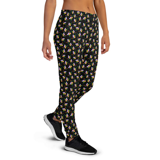 Floral Glam Black Women's Joggers