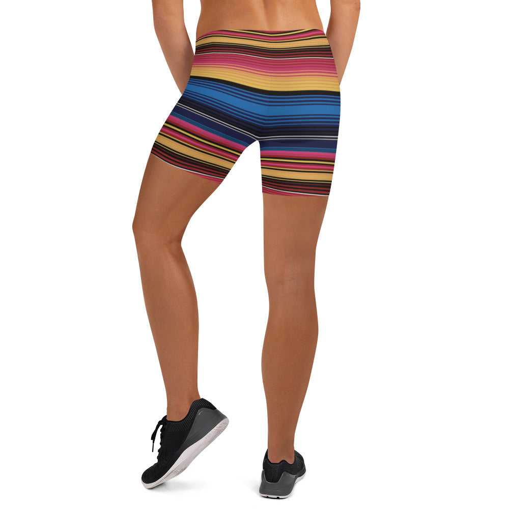 Rainbow Revelry Printed Mid-Rise Shorts