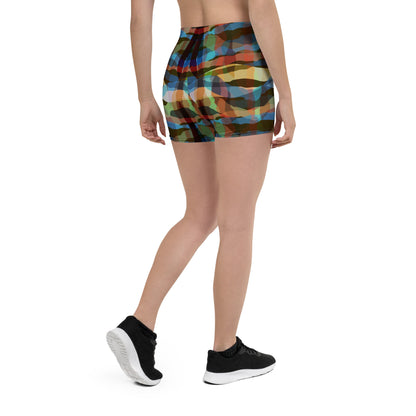 Kaleidoscopic Comfort Mid-Rise Shorts