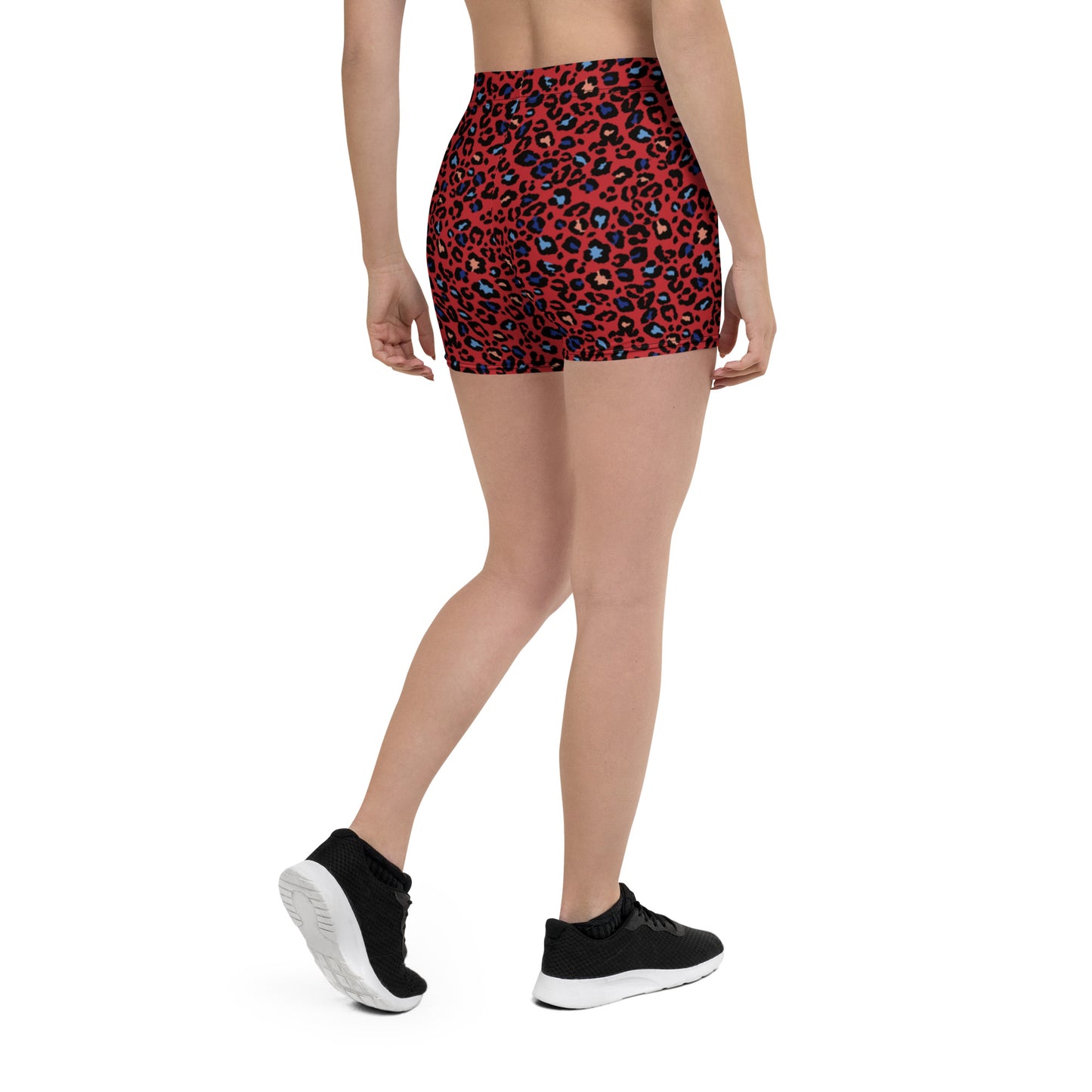 Pink Panthera Leopard Mid-Rise Shorts