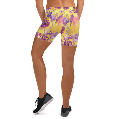 Floral Fantasy Multicolored Mid-Rise Shorts