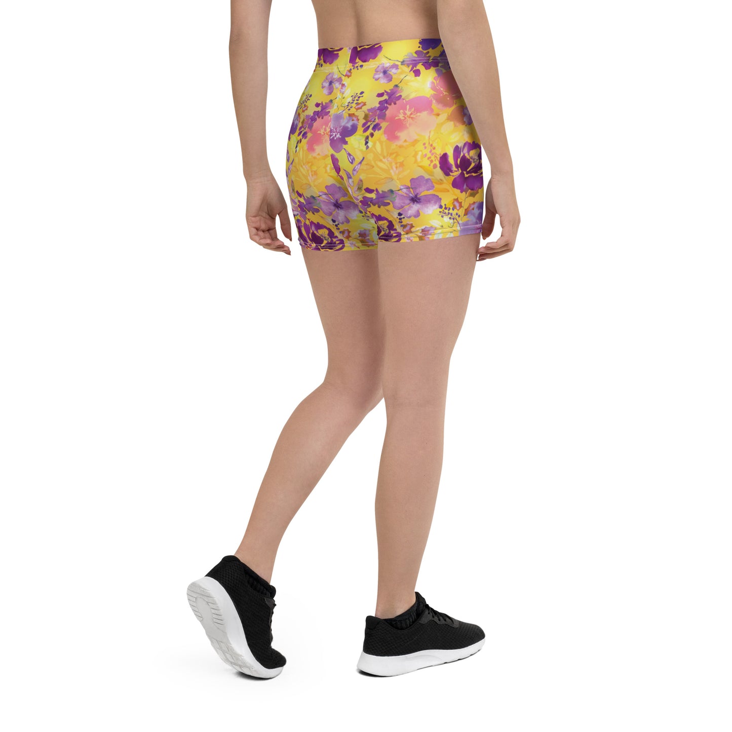 Floral Fantasy Multicolored Mid-Rise Shorts